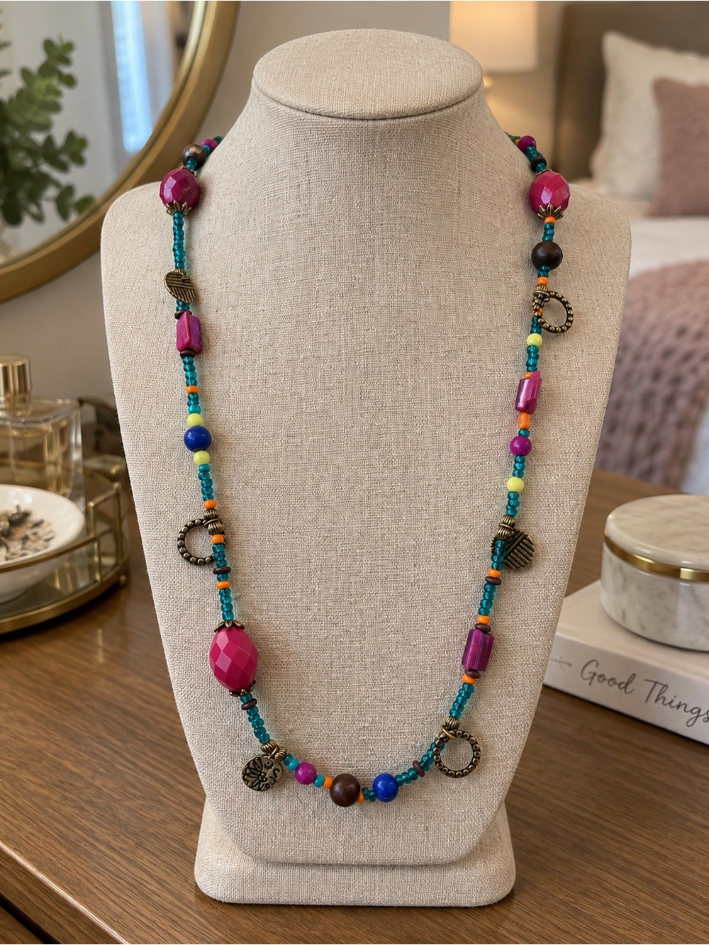 Premier Designs Long Boho Beaded Necklace – (po)